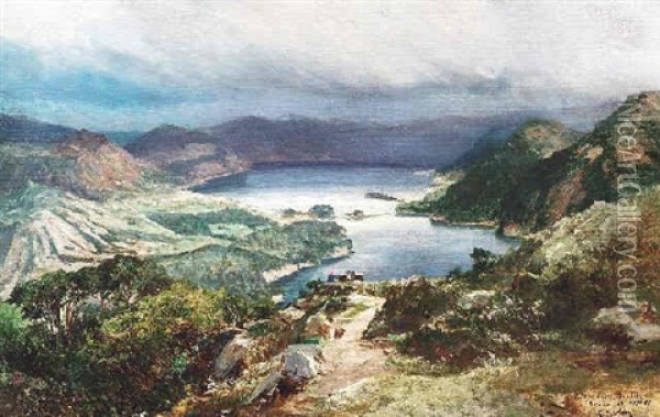 Landschaft Auf Den Azoren Oil Painting - Richard Hermann Eschke
