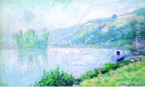 Bords De Seine Oil Painting - Blanche Hoschede-Monet