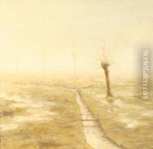 Landschaft Mit Bachlauf Oil Painting - Hector Van Eyck