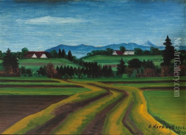 Vorgebirgslandschaft Oil Painting - Oldrich Kerhart