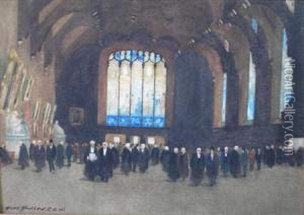 Parliament Hall, Edinburgh Oil Painting - Hans Jacob Hansen