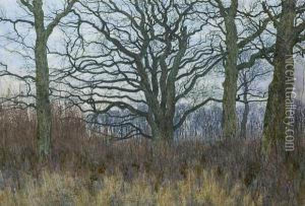 A Wood In Winter Oil Painting - William Fraser Garden