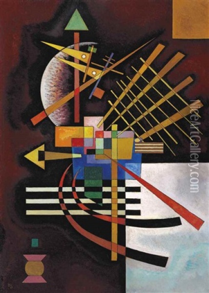 Oben Und Links Oil Painting - Wassily Kandinsky