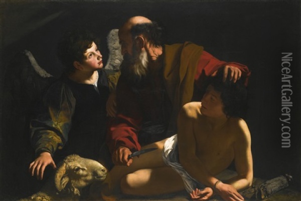 The Sacrifice Of Isaac Oil Painting - Bartolomeo Cavarozzi