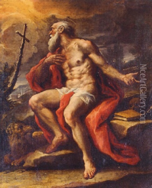 The Penitent Saint Jerome Oil Painting - Paolo de Matteis