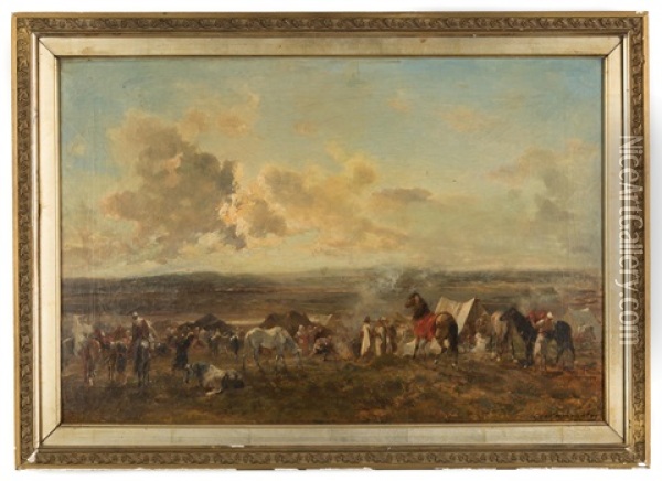 Arab Encampment Oil Painting - Georges Washington