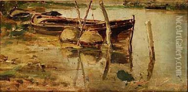 Barcas Oil Painting - Aureliano de Beruete y Moret
