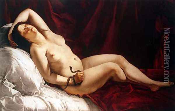 Cleopatra Oil Painting - Orazio Gentileschi