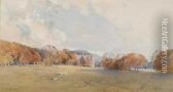 Mowbray House, Derbyshire Oil Painting - Frederick Tucker
