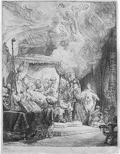The Death Of The Virgin (b., Holl.99; H.161; Bb.39-a) Oil Painting - Rembrandt Van Rijn