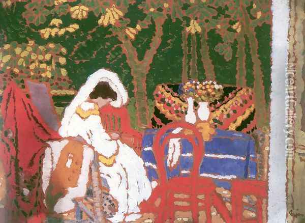 In the Garden 1909 Oil Painting - Jozsef Rippl-Ronai