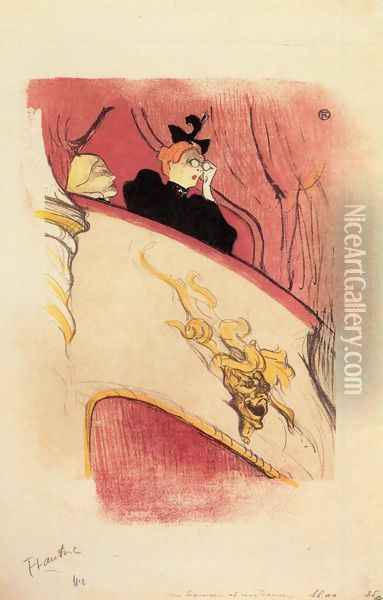 The Box with the Guilded Mask Oil Painting - Henri De Toulouse-Lautrec