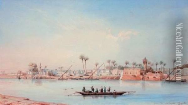 Bord Du Nil Oil Painting - Prosper Barbot