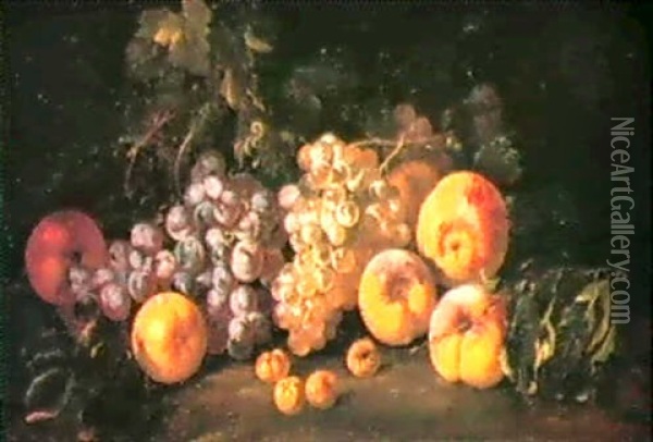 Due Nature Morte Di Frutta Oil Painting - Michelangelo di Campidoglio