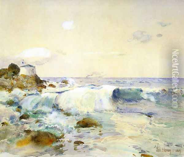 On the Brittany Coast Oil Painting - Frederick Childe Hassam