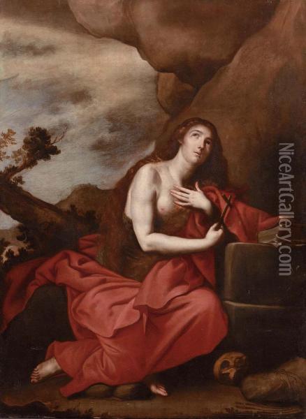Maddalena Penitente Oil Painting - Mateo Cerezo