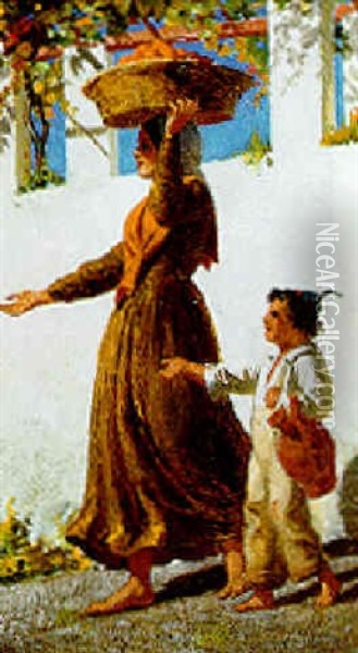 The Orange Seller Oil Painting - Edward John Poynter