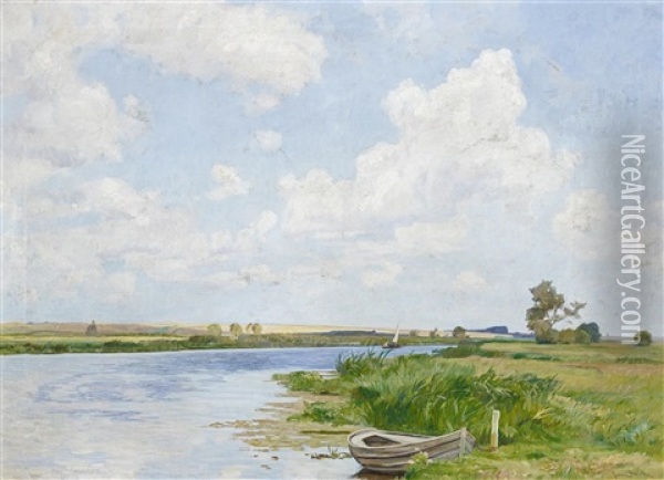 Mecklenburgische Landschaft Oil Painting - Franz Bunke