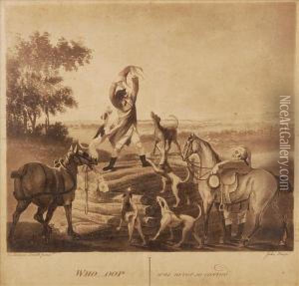 Miss Doe, A Mare Of Sredward Obriens Bart...engraving Oil Painting - James Seymour And Thomas Spencer