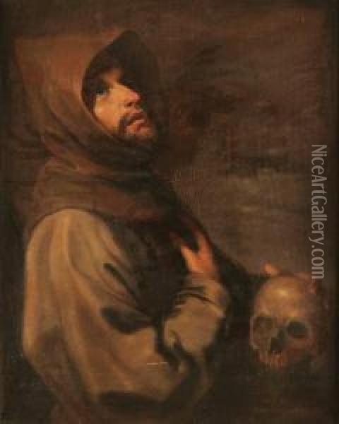 The Penitent St. Francis Oil Painting - Francisco De Zurbaran