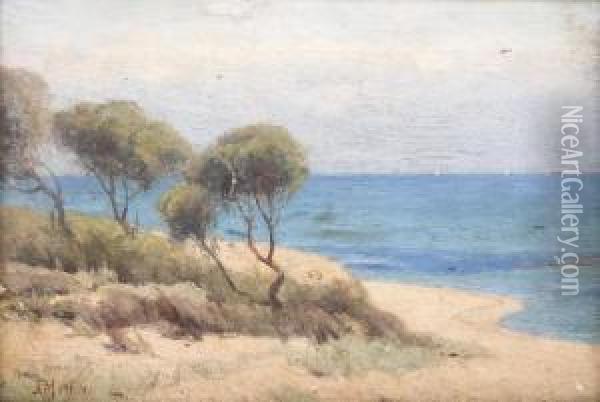Coastal Scene Oil Painting - John Robert Mather