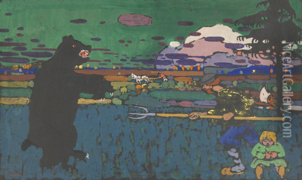 Der Bar Oil Painting - Wassily Kandinsky
