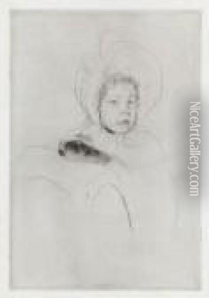 The Velvet Sleeve Oil Painting - Mary Cassatt