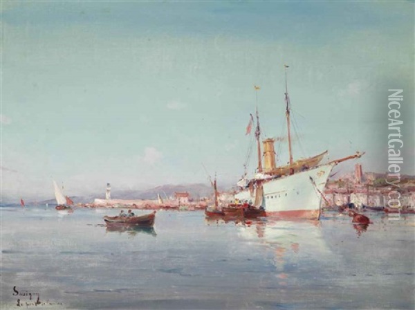 Le Port De Cannes Oil Painting - Henri Malfroy-Savigny
