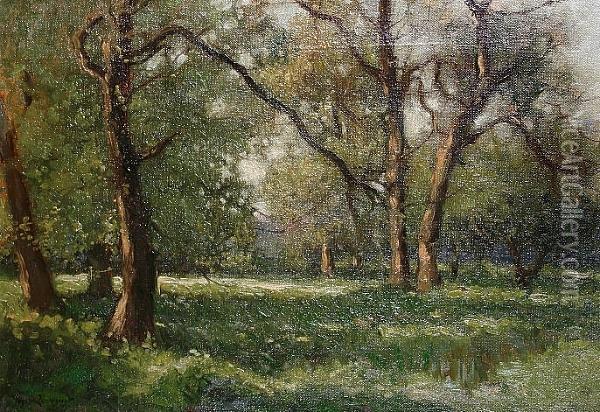 The Woodland Glade Oil Painting - Joseph Longhurst