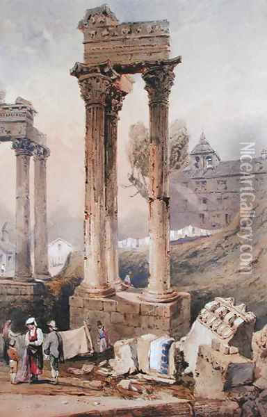 Temple of Vespasian Oil Painting - Samuel Prout