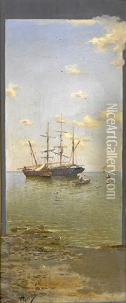 Barcos Oil Painting - Enrique Florido Berruelo