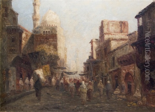 Oriental Market Oil Painting - Rudolf Weber