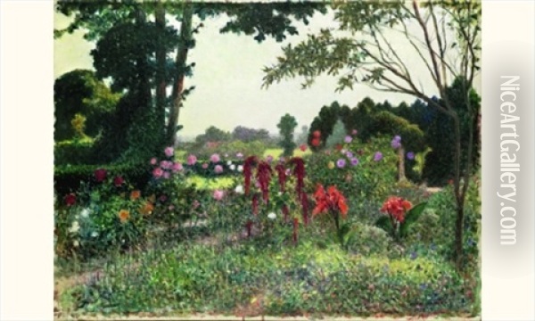 Le Jardin Fleuri Oil Painting - Henri Camille Danger