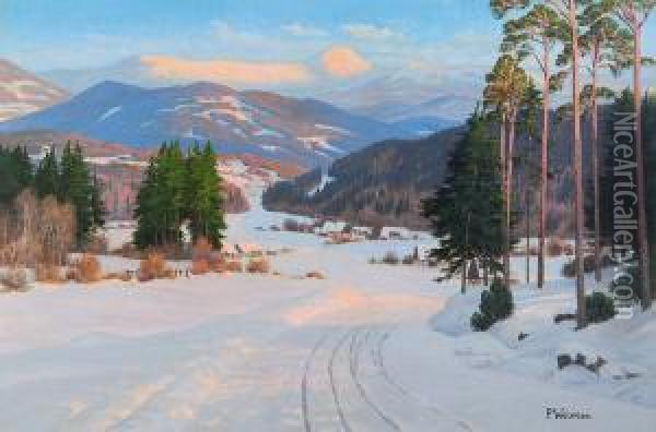 Zima W Sudetach Oil Painting - Paul Weimann