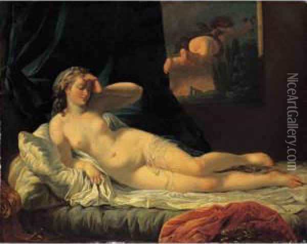 Venere Con Amorino Oil Painting - Louis Lagrenee