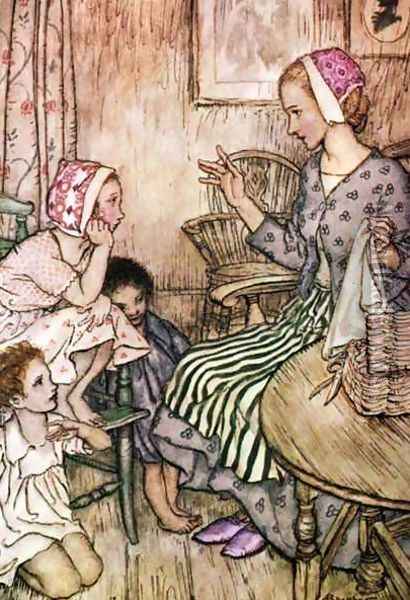 Goblin Market: Laura would call the little ones Oil Painting - Arthur Rackham