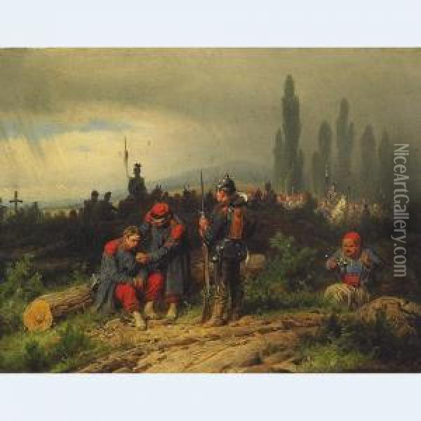 La Guerre Franco Allemande De 1870 Oil Painting - Christian I Sell