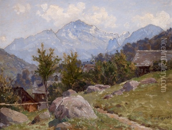 Hameau Dans Les Alpes Oil Painting - Francois Furet