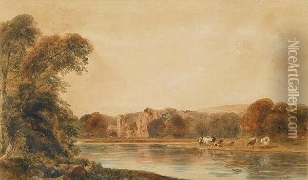 Bolton Abbey, Yorkshire Oil Painting - Peter de Wint