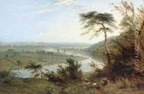 The Valley Of Trent Oil Painting - Henry Thomas Dawson