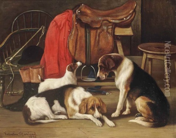 The Huntsman's Companions Oil Painting - Valentine Thomas Garland