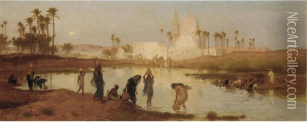 The Water Carriers Oil Painting - Frederick Goodall