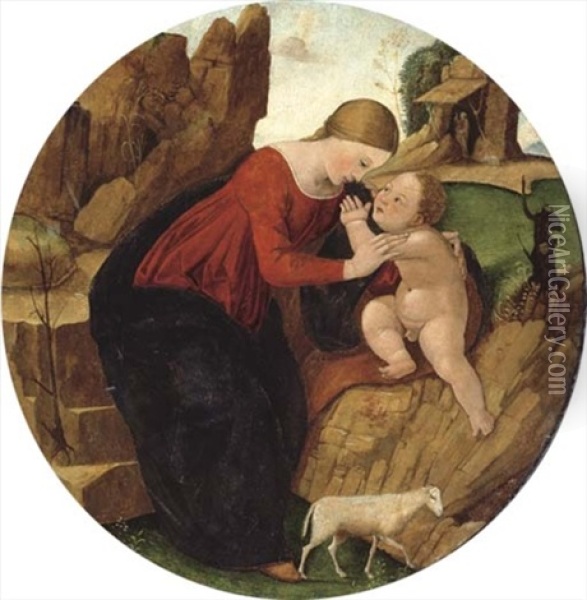 The Rest On The Flight Into Egypt Oil Painting -  Piero di Cosimo