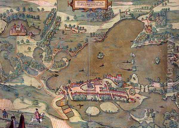 Map of Plon from Civitates Orbis Terrarum Oil Painting - Joris Hoefnagel