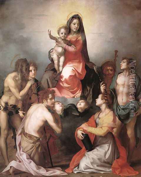 Madonna In Glory And Saints Oil Painting - Andrea Del Sarto