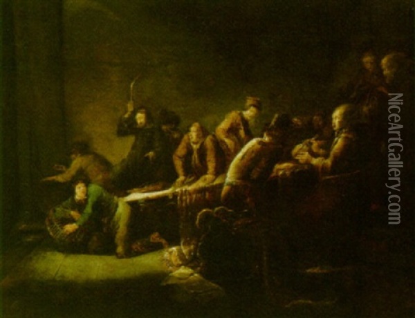 The Expulsion From The Temple Oil Painting - Benjamin Gerritsz Cuyp