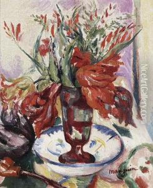 Bouquet De Fleurs (bouquet Of Flowers) Oil Painting - Henri Charles Manguin