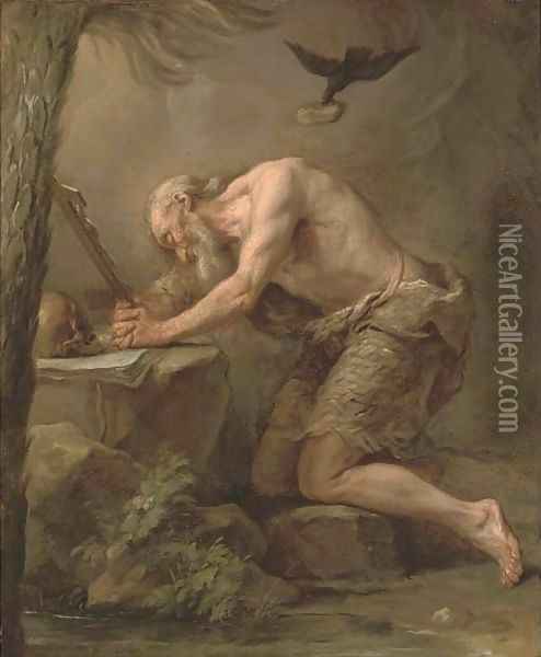 Saint Paul the Hermit Oil Painting - Jean II Restout