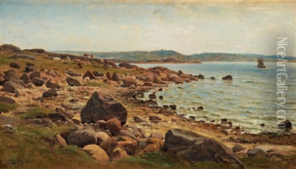 From Saro Vasterskog Oil Painting - Berndt Adolf Lindholm