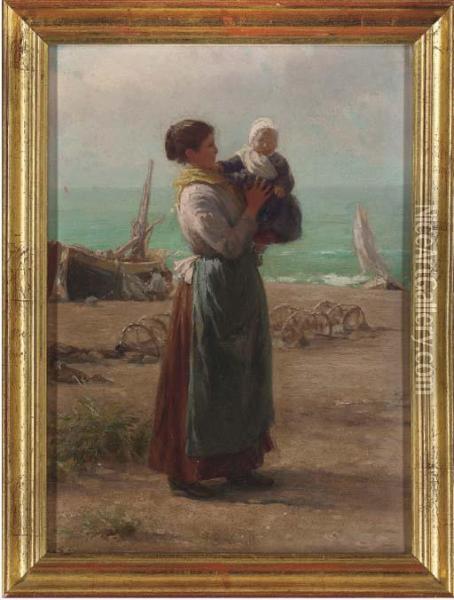 The Fisherman's Family Oil Painting - Edith Hume